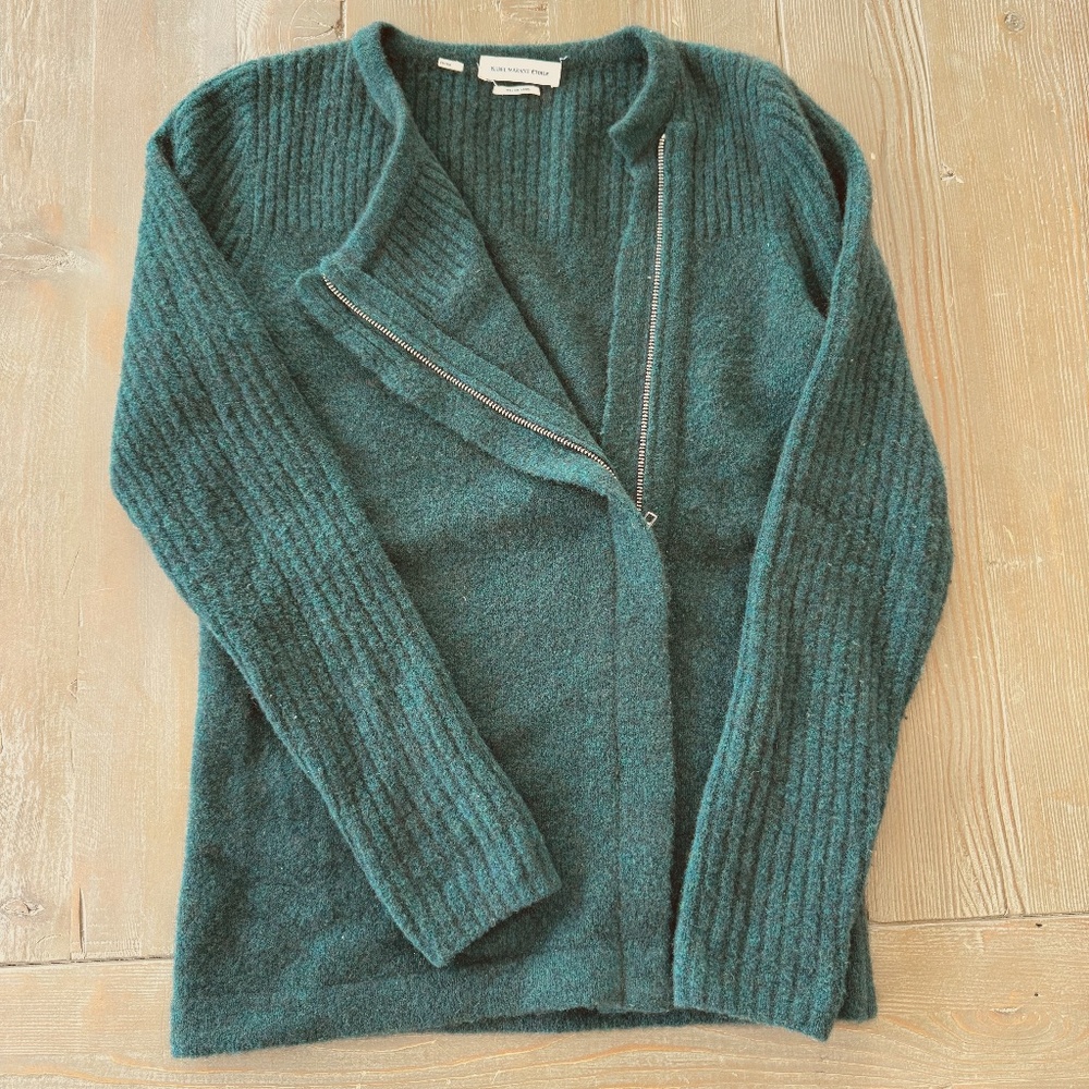ISABEL MARANT  Etoile Zip Cardigan Green Knit Size L